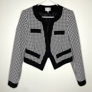 Milly Cropped Houndstooth Jacket Size 4